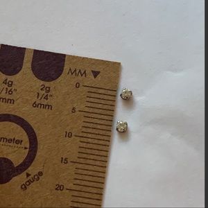 Two Neometal 2mm Titanium Threadless Pin Ends